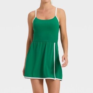 Women’s All in Motion Soft Wrap Active Dress Size XS Green and Whire